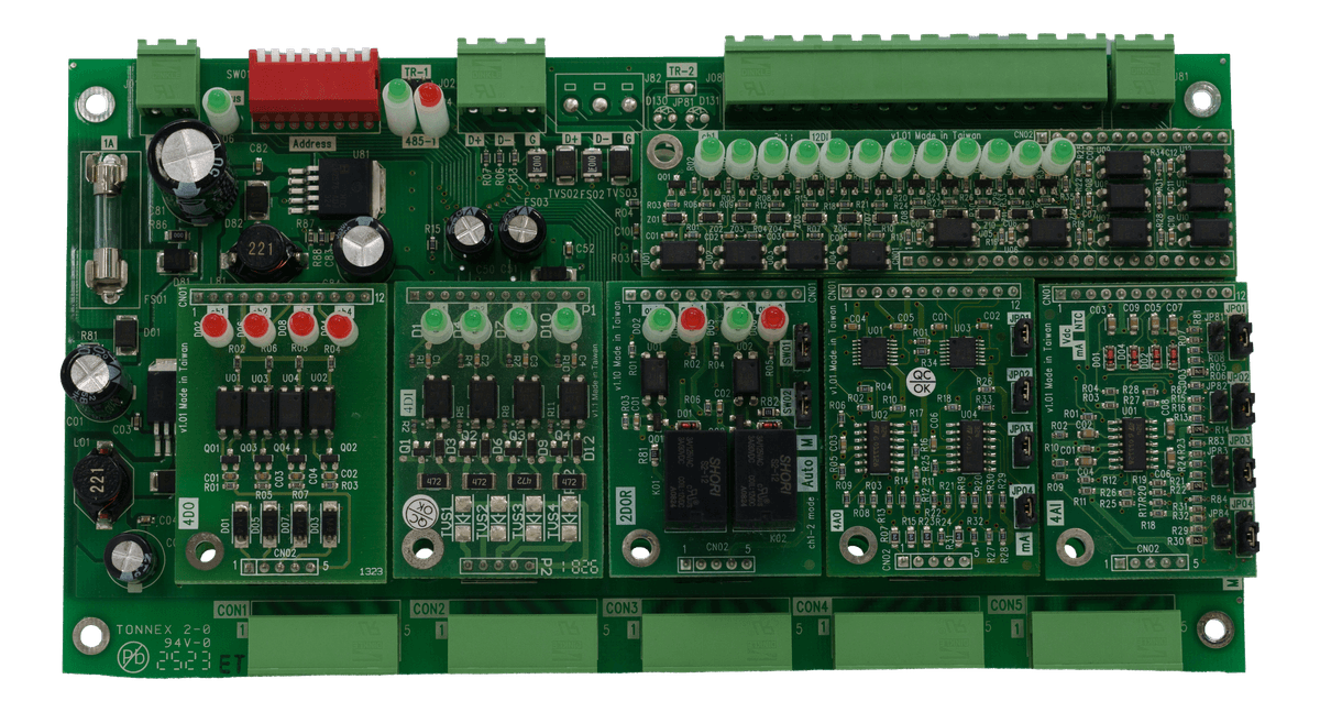 LLD-ModbusIO-01 裸板（已裝模組） 正面 遠端 I/O 控制器